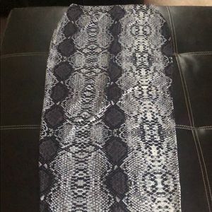 Snake skin print maxi skirt by PrettyLittleThing